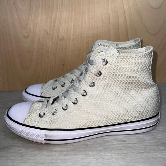 Converse Chuck Taylor CT All Star High Hautelook Texture Off White Women's 10 - Picture 2 of 11